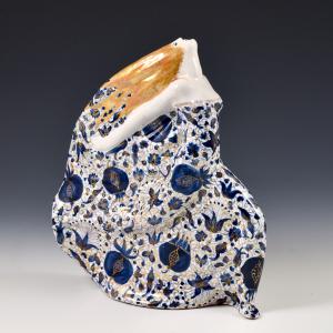 Danzatrice con abito decorato con melagrane e decori floreali  - Francesco Nonni e Pietro Melandri (modellatore), Manifattura Melandri e Focaccia, 1925 circa